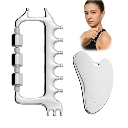 Yeamon Gua Sha Facial Tools Massager Set Stainless Steel - Yeamon Official Imagery - 1
