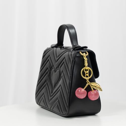Poitvd Cherry Keychains Bag Charms Purse for Women, Car Key - Product Imagery