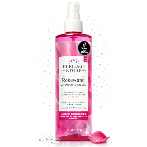 HERITAGE STORE Rosewater Facial Mist, Hydrating Face Spray, 12... - HERITAGE Official Product View 1