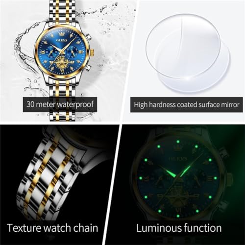OLEVS Watches for Women Waterproof Luxury Stainless Steel for - Product Imagery