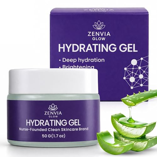 Gel Moisturizer for Face Hydrating Water Based Face - ZenviaGlow Official Imagery - 1