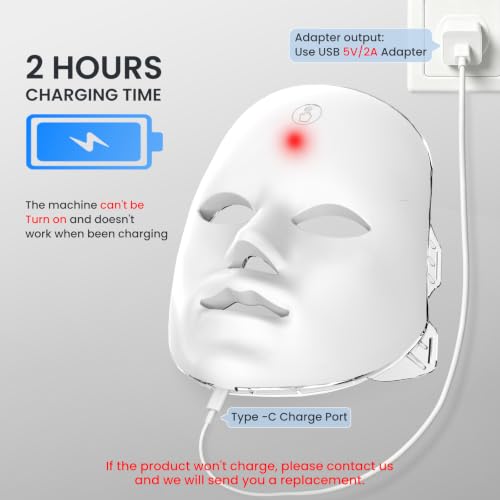 SUERBEATY Red Light Mask For Face, 7-1 Colors Red Light Face - Product Imagery