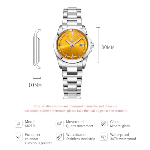 SHENGKE Minimalist Fashionable Color Dial Watches for Women - Product Imagery