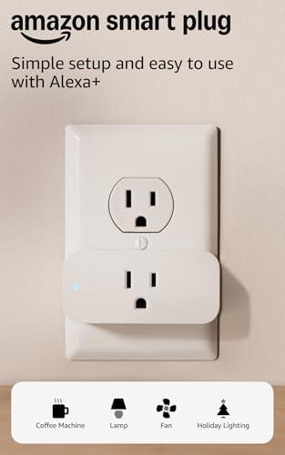 Amazon Smart Plug, Control lights and appliances when away from - Product Imagery