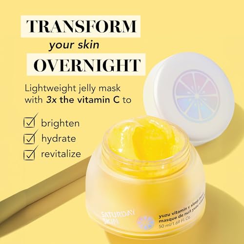 Saturday Skin Vitamin C Brightening Overnight Jelly Face Mask, - Product Imagery