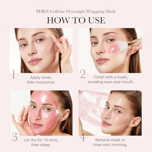 medicube Wrapping Mask PDRN Caffeine - Overnight Peel Off Facial - Product Imagery