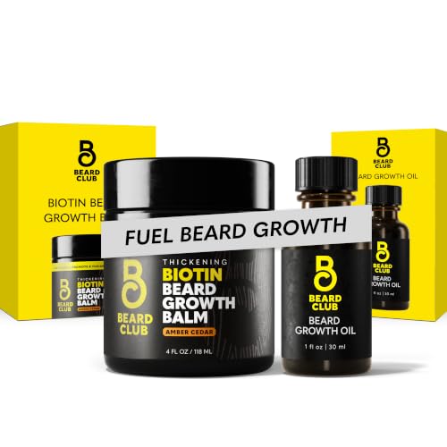 The Beard Club Beard Growth Oil and Biotin Balm Bundle - The Beard Club Official Imagery - 1
