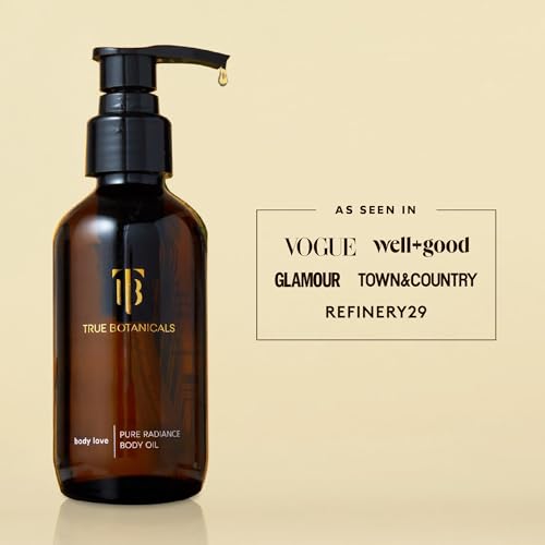 True Botanicals Pure Radiance Body Oil | Anti-Aging Body Oil for - Product Imagery