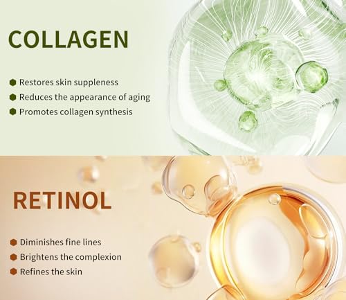 Pack of 10 Collagen Face Mask, Face Masks Skincare with Coenzy... - Product Imagery