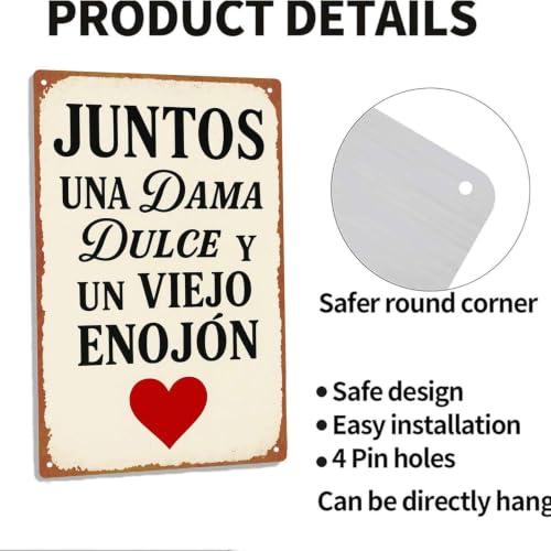 8x12 Inch Aluminum Metal Sign, Vintage Retro Print Together A - Product Imagery