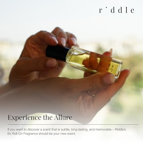 Riddle Ex Roll-On Perfume Oil for Women, Rose Jasmine Sandalwood - Product Imagery