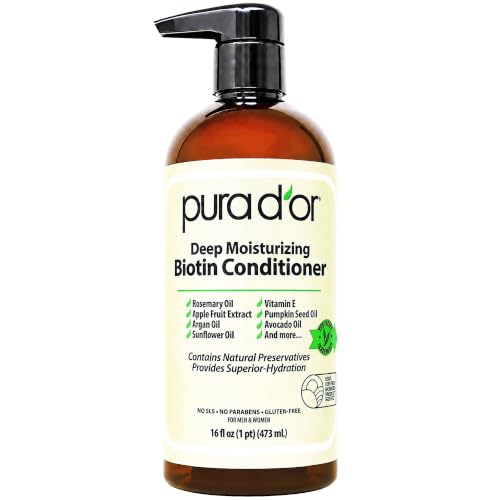 PURA D'OR Deep Moisturizing Biotin Hair Regrwoth Conditioner Thickens, Softens, - PURA D'OR Official Product View 1