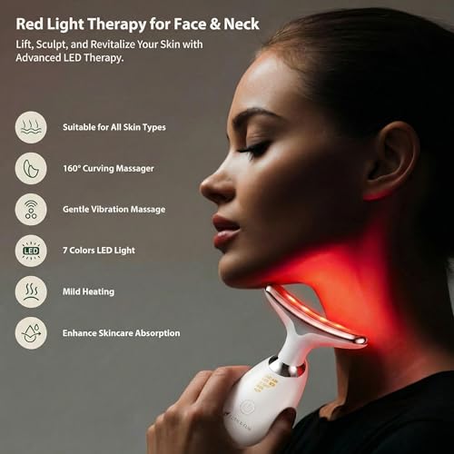 Eden & Elm - Face & Neck Sculpting Massager – 7 Color LED Beauty - Product Imagery