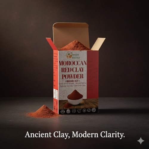 Herbs Botanica Moroccan Red Clay Powder 8 oz Natural Clay for - Product Imagery