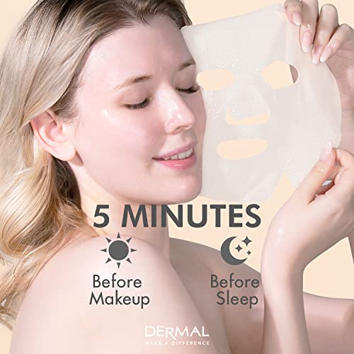 DERMAL 32 Collagen Korean Essence Sheet Mask Variety Pack, A+B - Product Imagery