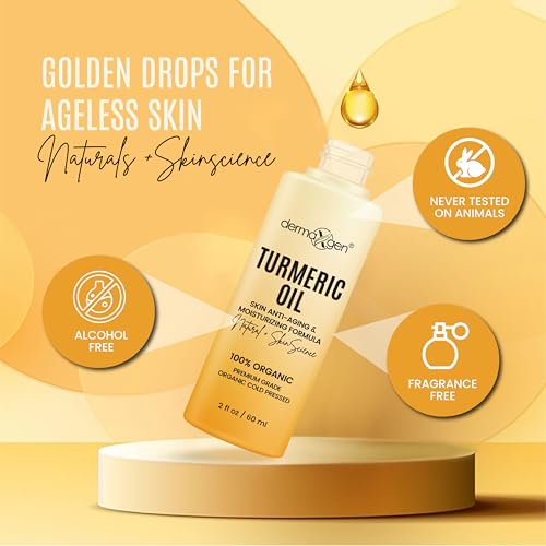 Organic Turmeric Oil for Skin Lightening – Turmeric Face Oil for - Product Imagery