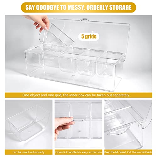 Condiment Tray with Stainless Steel Tableware, Chilled Condiment - Product Imagery