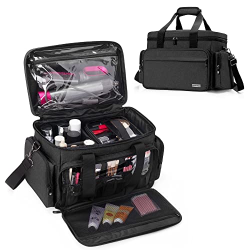 Makeup Bag with 2 Removable Pouches and Detachable Dividers - BAFASO Official Imagery - 1