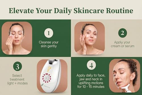 Eden & Elm - Face & Neck Sculpting Massager – 7 Color LED Beauty - Product Imagery
