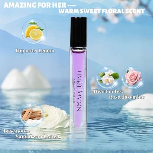 3 Pack Pheromone Perfume Oils for Women, Long Lasting Roll On - Product Imagery