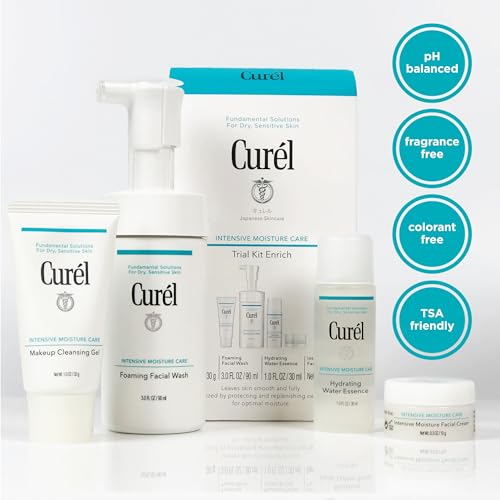 Curel Japanese Skin Care Trial Kit, with Ceramides, Travel Size - Product Imagery