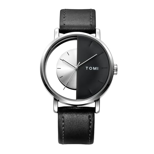 Unisex Transparent Half-Hollowed Classic Minimalist Quartz Watch - Product Imagery