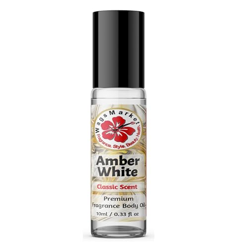 WagsMarket - Amber White Perfume Oil, Choose from 0.33 oz Roll - Product Imagery