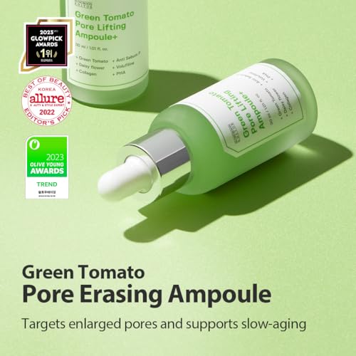 SUNGBOON EDITOR Green Tomato Pore Lifting Ampoule, Niacinamide, - Product Imagery