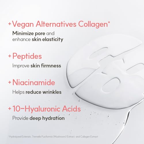 The Face Shop Original Collagen Mask, Hydrogel Face Mask, Vegan, - Product Imagery