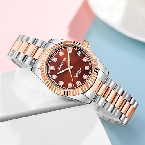 Classic Dress Watch for Women Crystal Accented Dial - Product Imagery
