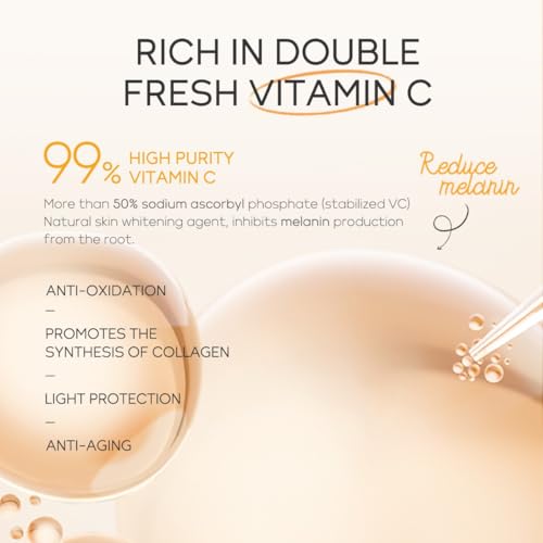 Vitamin C Skin Care Set, 5 Pcs Vitamin C Skin Care Kit with Face - Product Imagery
