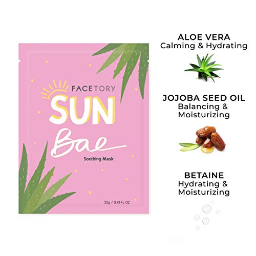 FACETORY Sun Bae, Soothing Korean Face Mask with Aloe & Shea, 5 - Product Imagery
