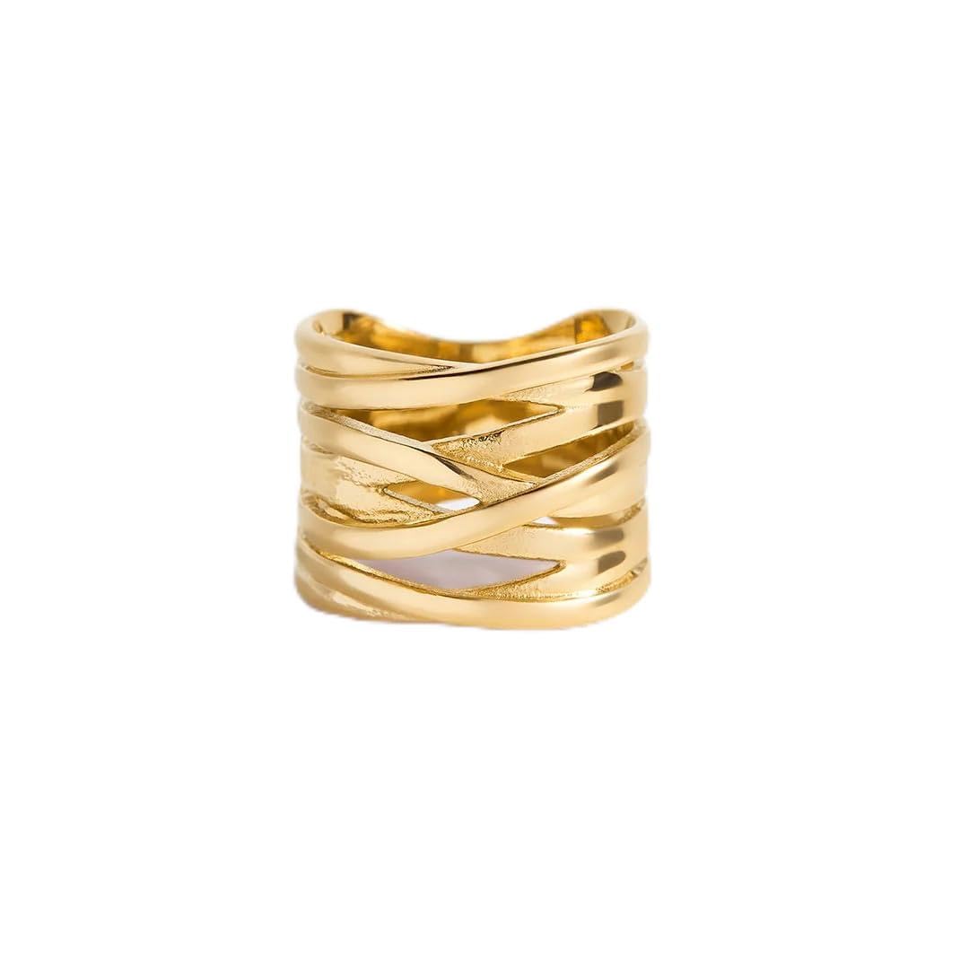 Mint Lily Wire Wrap Statement Ring for Women Stainless Steel - Mint & Lily Official Imagery - 8