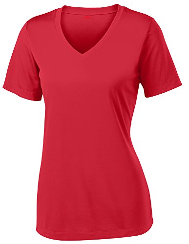V Neck T Shirts for Women, Athletic Short Sleeve Workout Top, UV - Product Imagery