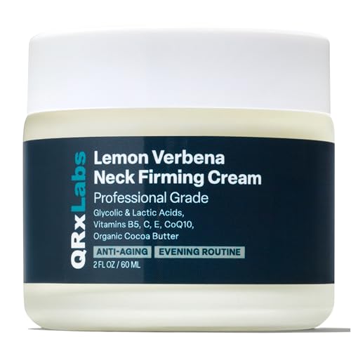 QRxLabs Lemon Verbena Neck Firming Cream – Tightening & Lifting - Product Imagery