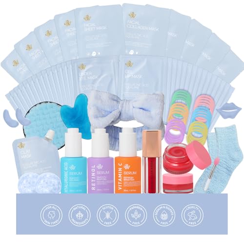 Gifts for Women 55 Pcs Hydrating Skin Care Set Home Spa - RA ROSA ACCA Official Imagery - 1