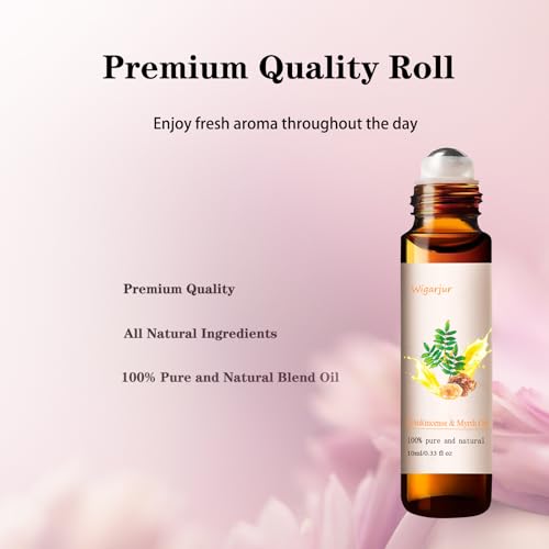 2 Pack Frankincense & Myrrh Essential Oil Blend Oils Roll On for - Product Imagery