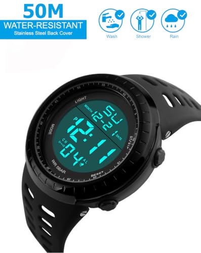 SNE Mens Digital Watch Sports Military Watches Waterproof - Product Imagery