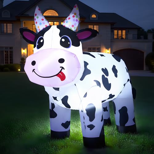 4FT Christmas Spring Farm Ranch Inflatable Cute Farm Cow Blow up - Product Imagery