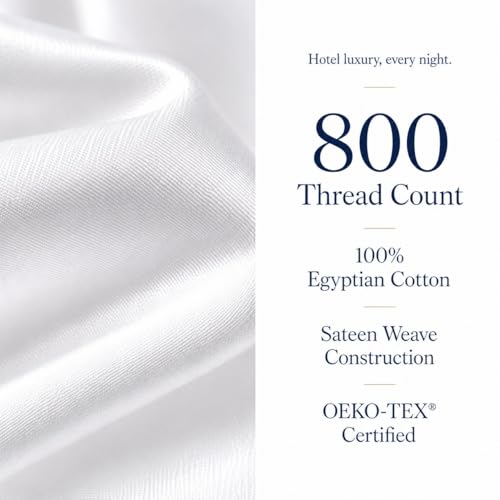 800 Thread Count Queen Sheet Set,Egyptian Cotton Sheets Queen - Product Imagery