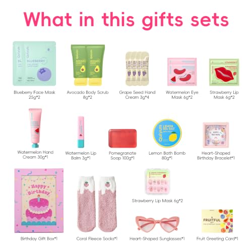 Fruit Skincare Birthday Gift Set for Teenage Girls & Women, - Product Imagery