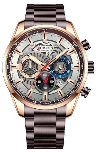 FANMIS Mens Luxury Watches Business Chronograph Dress Stainless - Product Imagery