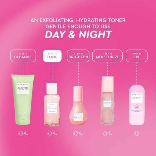 Glow Recipe PHA + BHA Face Toner, Korean Exfoliating Toner for - Product Imagery
