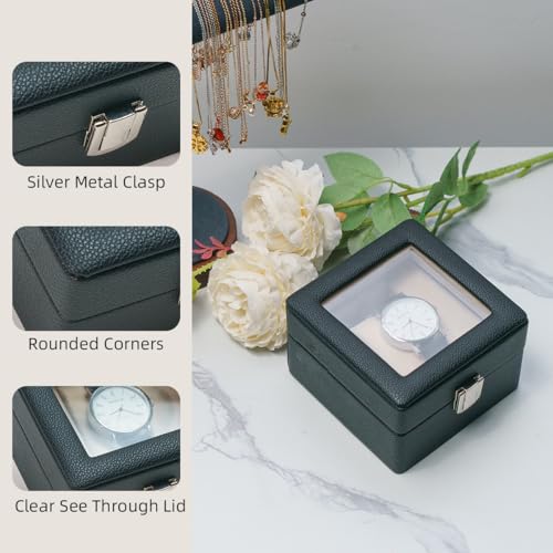 Watch Box, 1 Slot Watch Display Case for Men & Women, Removable - Product Imagery