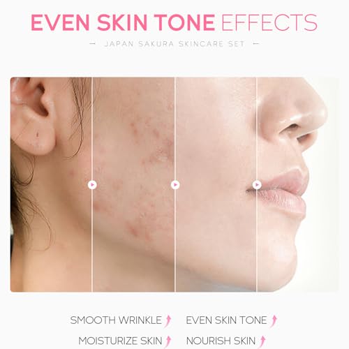 6 Pcs Skin Care Sets JAPAN SAKURA Women Beauty Gift Sets - Product Imagery