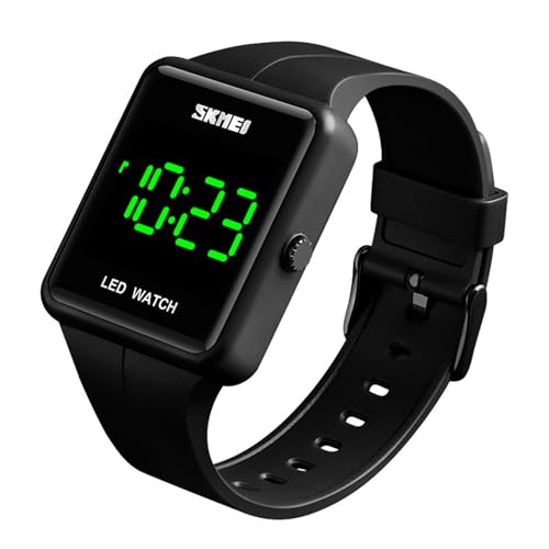 Gosasa Large Face LED Digital Watch Date Time 3Bar Waterproof - Product Imagery