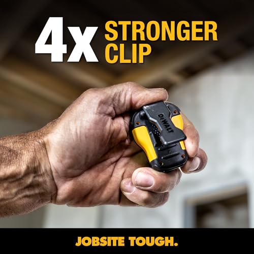 DEWALT Wearable Bluetooth Speaker, Clip-On Wireless Jobsite Pro, - Product Imagery