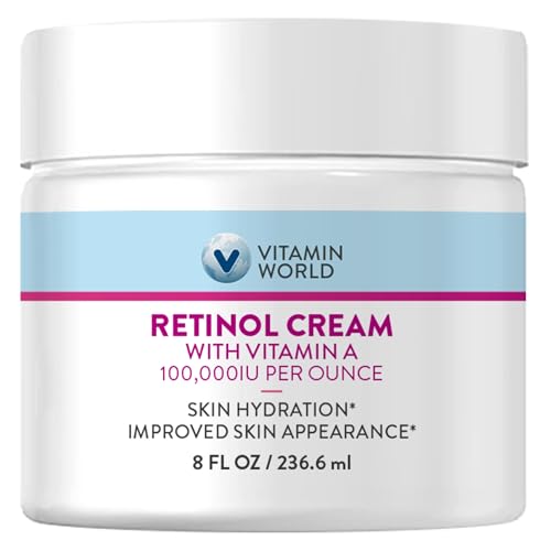 Vitamin World Retinol Cream with Vitamin A 100,000IU, Face Moisturizer 8 OZ - Vitamin World Official Product View 1