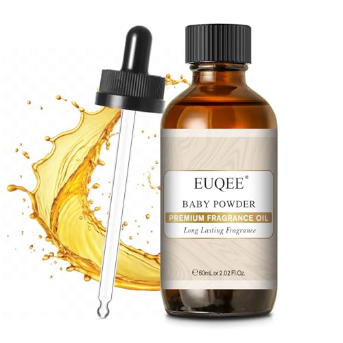 EUQEE Baby Powder Fragrance Oil for DIY Bath Bombs(2.02 Fl oz) - Product Imagery