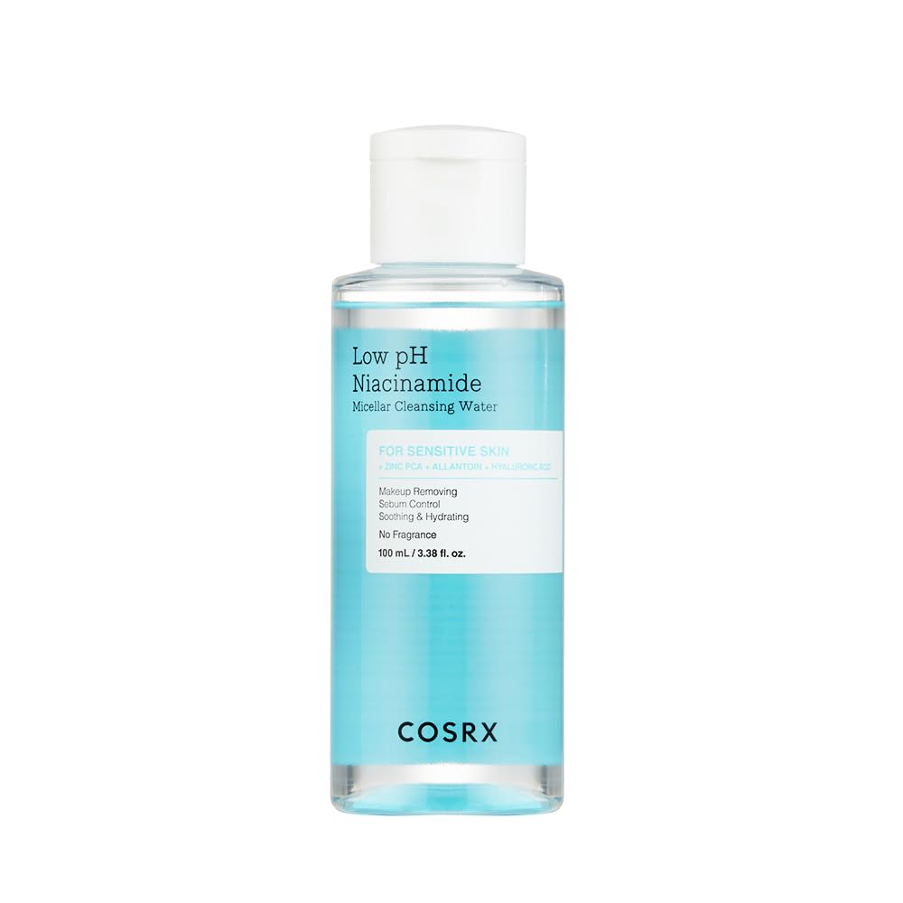 COSRX Low pH Niacinamide Cleansing Water for Sensitive Skin, - COSRX